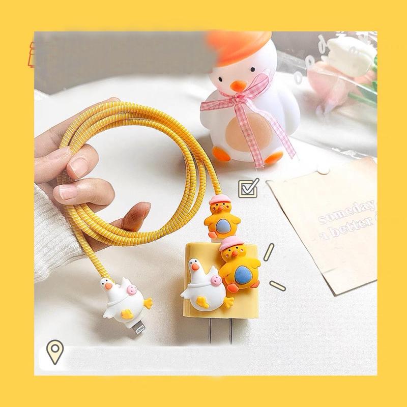 Phụ kiện bảo vệ củ sạc và cáp sạc nhanh 18/20w dễ thương dành cho 14/13/12/11promax Phone Usb