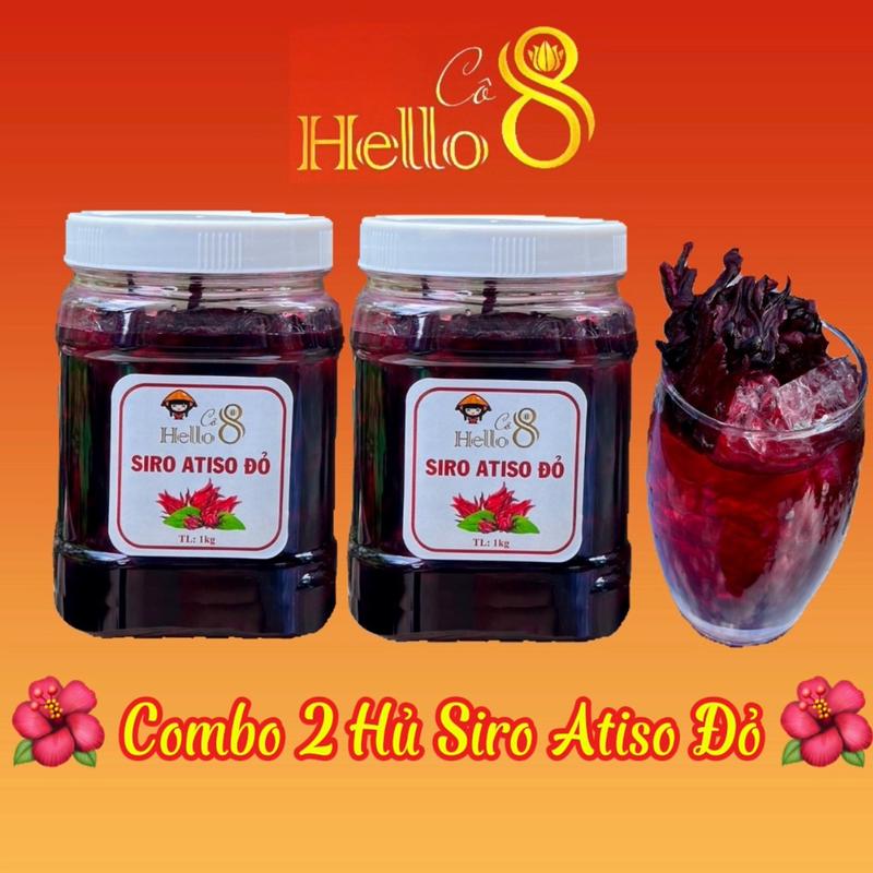 Combo 2 Hủ Siro Atiso Đỏ Hello Cô Tám đồ uống