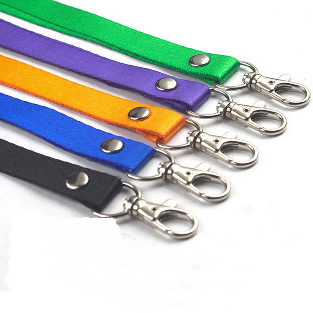 Neck Strap Lanyard Safety Breakaway For ID Name Badge Holder Keys Metal Clip SL