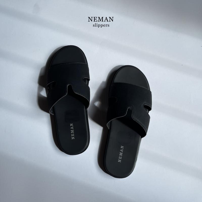 Product Introduction of Dép Quai Ngang Chữ K NEMAN, Khâu Quai Xuyên Đế, Quai Da Microfiber Không Nổ MS21 Cao Su Đế Bằng DéP 11