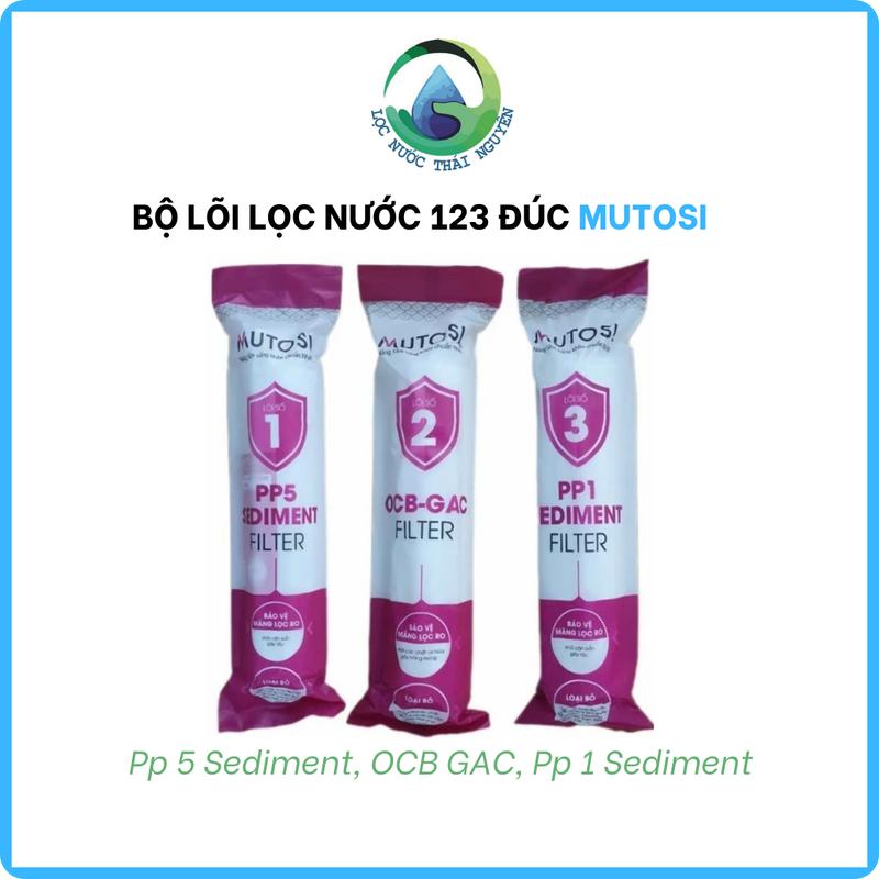 Bộ Lõi Lọc Nước 123 Đúc Mutosi, Dùng Cho Các Model MP-370U, MP-1101, MP-192, MP-390U, MP-350-BKQ...