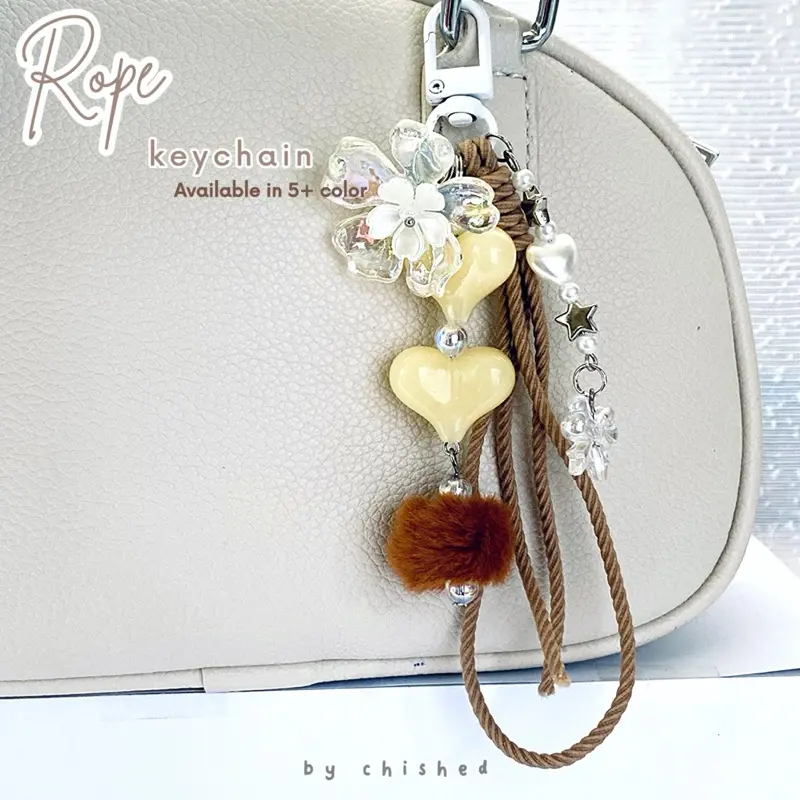 Gantungan Tas Tali Love Bunga Grosir/ Bag Charm Premium Grosir DEAR 1