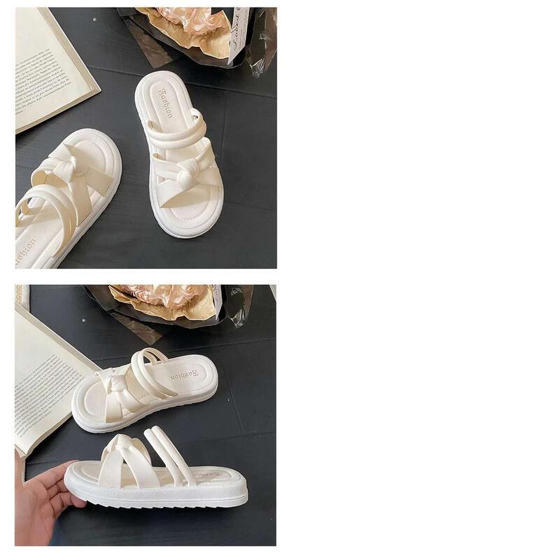 Product Introduction of New Fashionable Versatile Women's Slippers Summer Outer Wear Thick Bottom Anti-Slip PVC Slip-On Sandals From China mary  janes  shoes mules 22