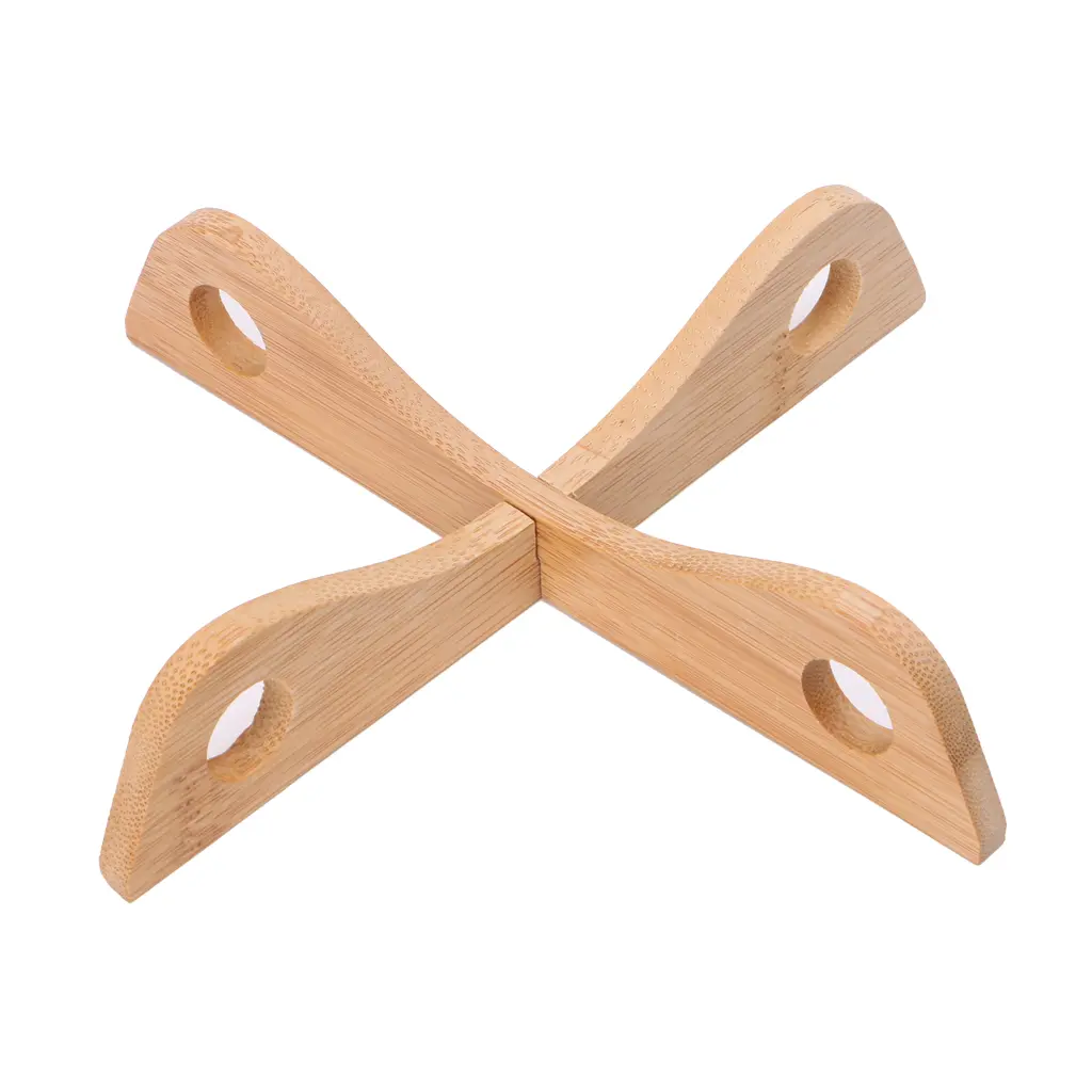 1Pc Bamboo Heat Resistant Mat Removable Holder Kitchen Cooking Tool