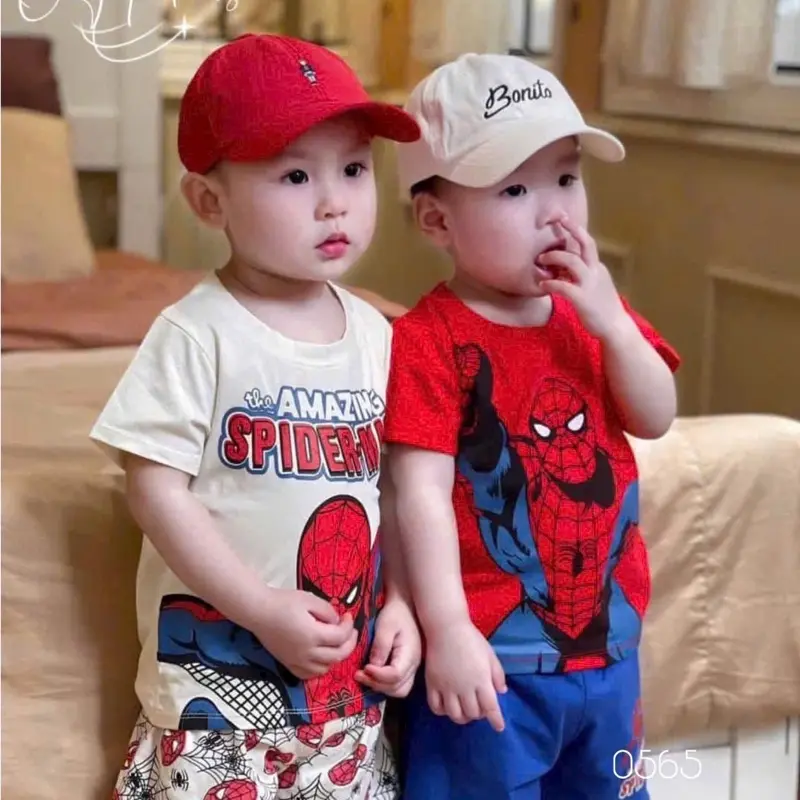 Bộ siêu nhân người nhện 2 màu sz 10-37kg
