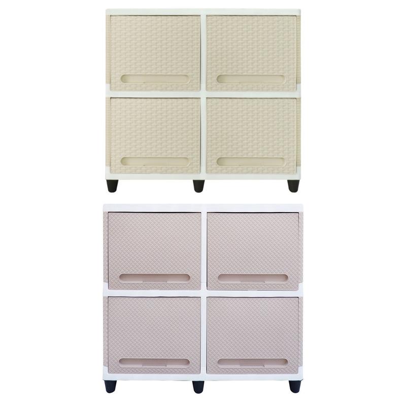 Lemari Pakaian Plastik CLUB Double Flip Cabinet Susun 2 - Lemari Penyimpanan Plastik Serbaguna 1