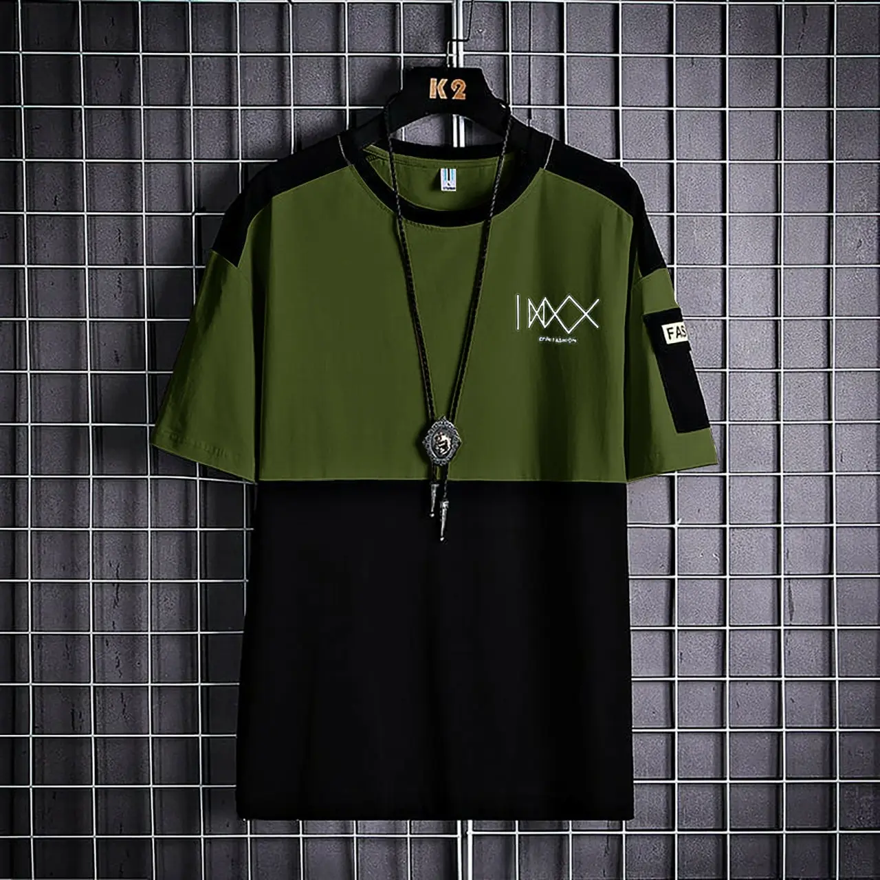 KIYOWO- Baju Kaos Kasual Distro Cans Lengan Pendek Pria Casual Fit Oblong Polos