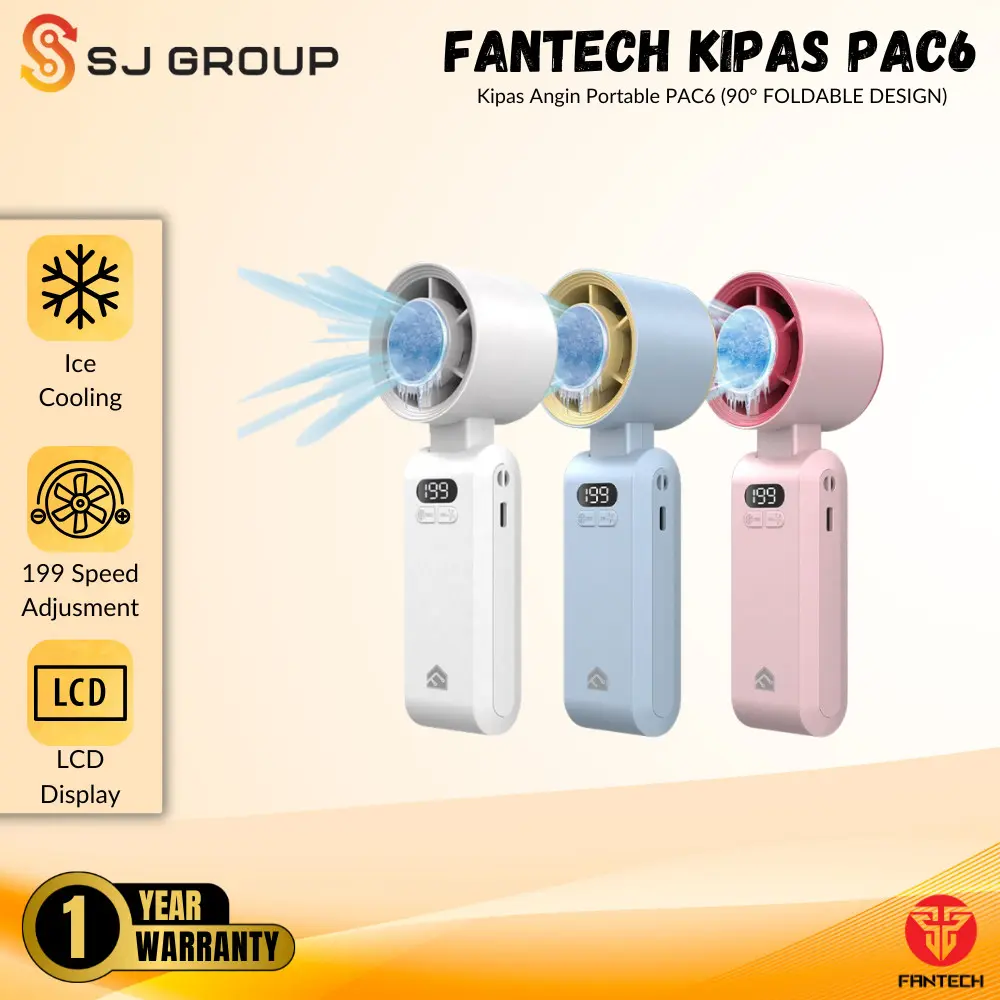 Fantech Life Kipas Angin Portable PAC6 90 Foldable Design Mini Fan ...