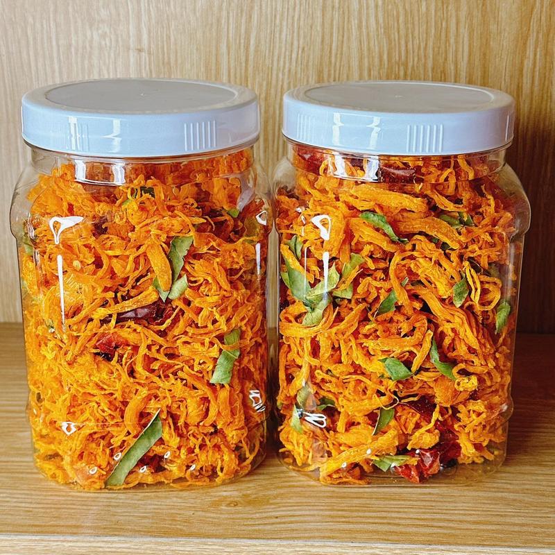 1KG 2 Hủ 500G Khô Gà Loại 1 Lá Chanh Bơ Tỏi Thượng Hạng Dai Ngon Cay Ăn Vặt Food Snack Quà Tặng 2