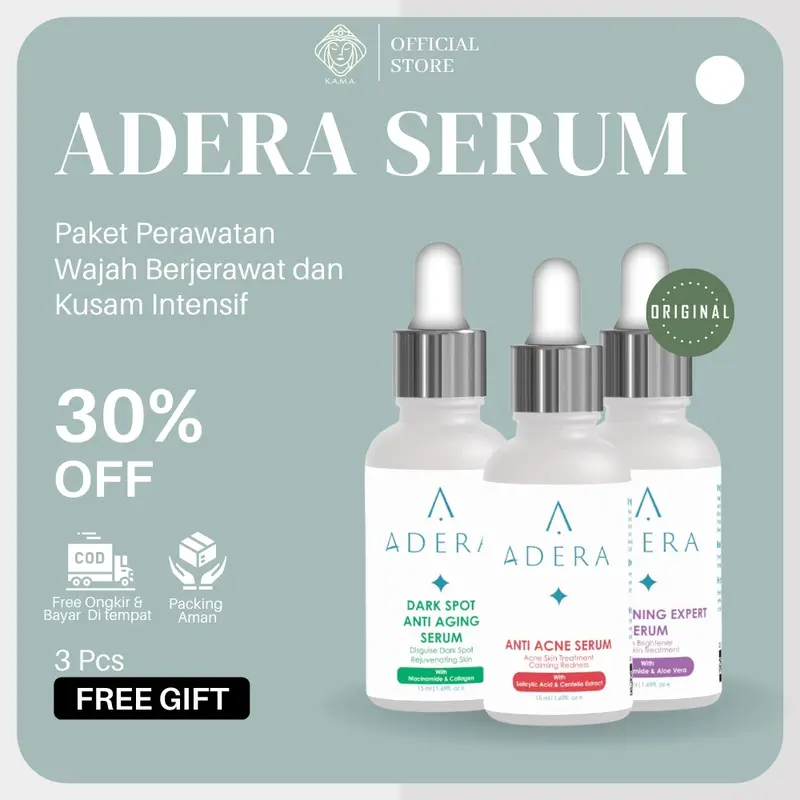 [ BISA COD ] SERUM PENGHILANG FLEK/SERUM WAJAH PENGHILANG JERAWAT/Serum Adera wajah glowing flek hitam/ SERUM WAHITENIG TERBAIK DALAM 3 HARI/SERUM PENGHILANG FLEK/SERUM WAJAH GLOWING BPOM ORIGINAL Adera Anti Acne Serum Original BPOM  Lapak_Cantik87 0