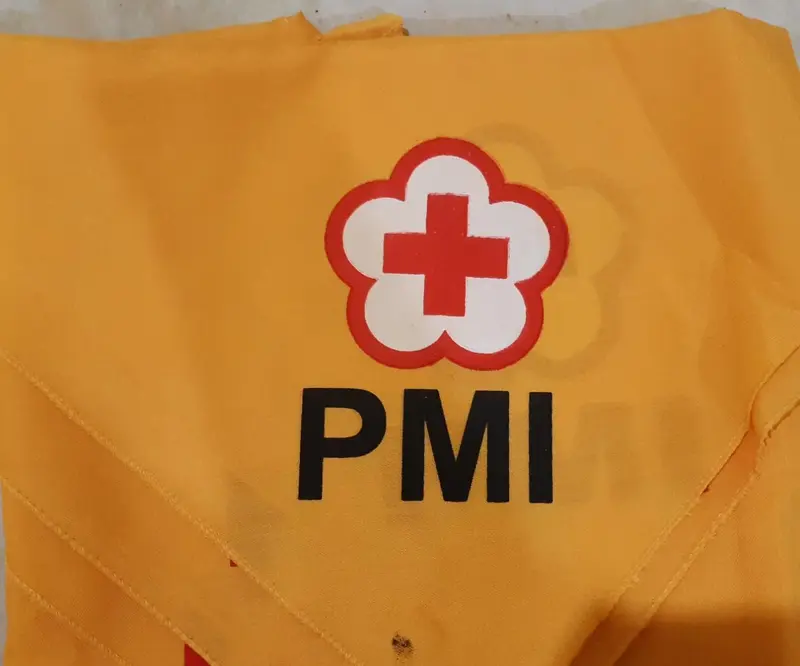 Slayer syal PMI/PMR bordir untuk mula madya dan wira Biru Hijau 5