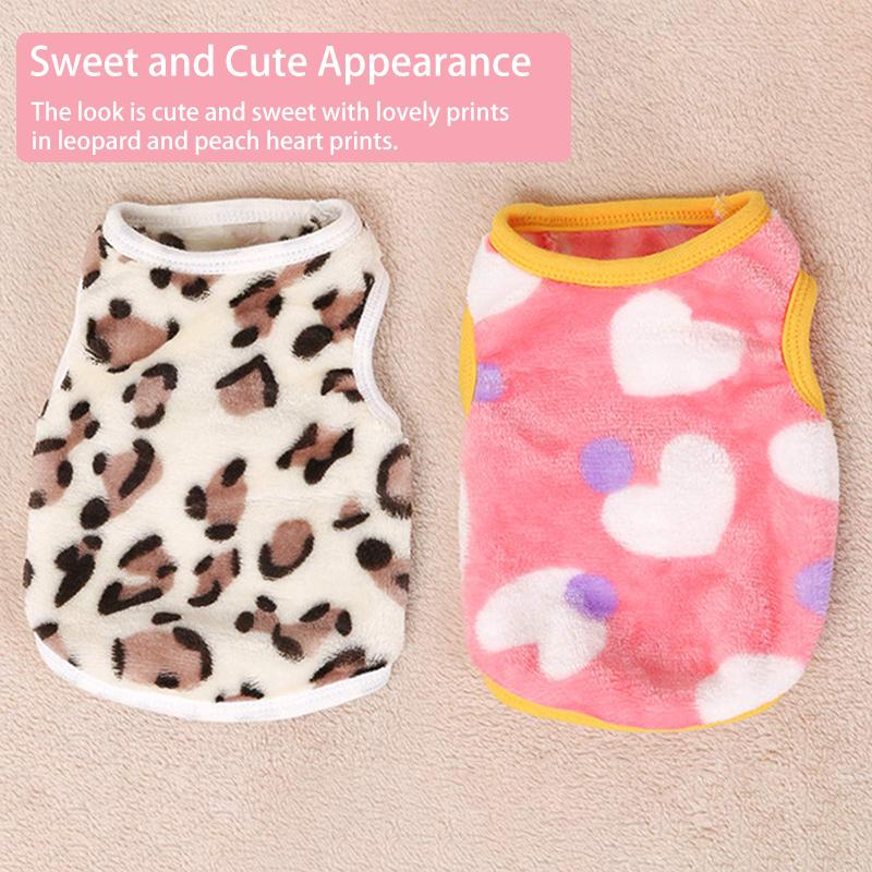 Cartoon Dog Vest Winter Warm Velvet Puppy Clothes Soft Comfortable Chihuahua Pullover Cute Love Printed Cat Coat Pet Supplies 1
