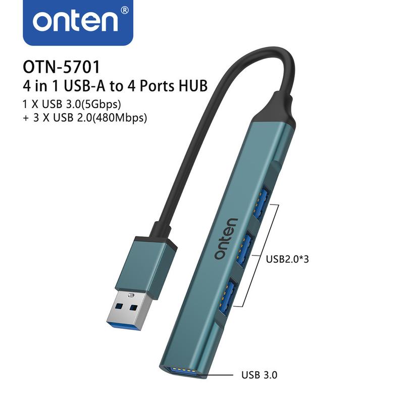 Bộ Chia USB 4 Trong 1 – 1 Cổng USB 3.0 5Gbps + 3 Cổng USB 2.0 – Tương Thích Laptop & PC 4