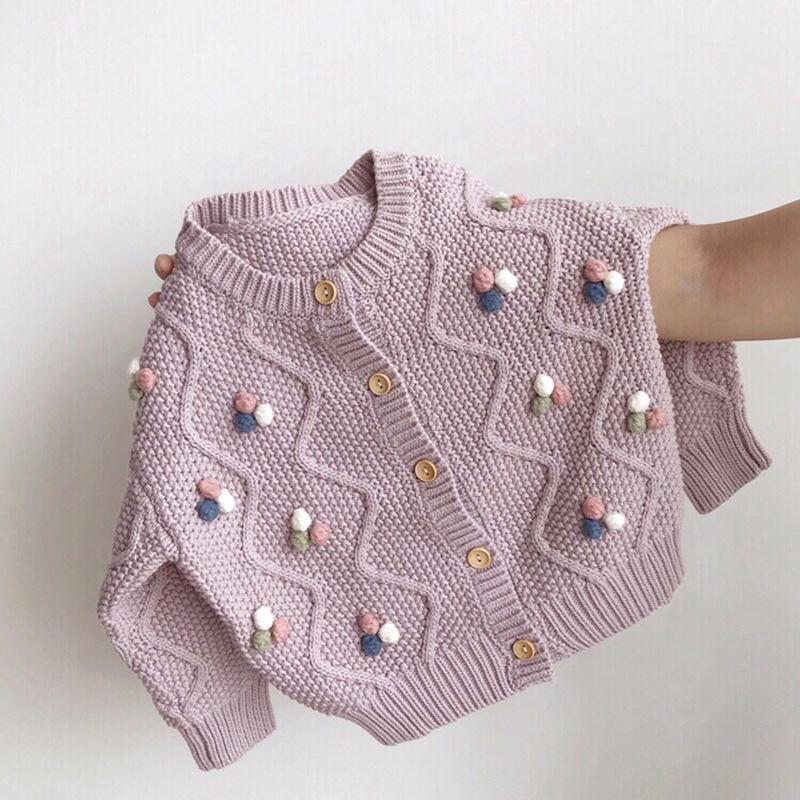 Product Introduction of Spring and Autumn Children's Clothing Girls' Single-Breasted Sweater Fashionable Cardigan Korean Style Children round Neck Sweater Baby Bottoming Shirt 3