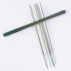 20PCS TANGKAI BUNGA KAWAT HIJAU B8061 TANGKAI BUNGA PLASTIK DEKORASI WEDDING