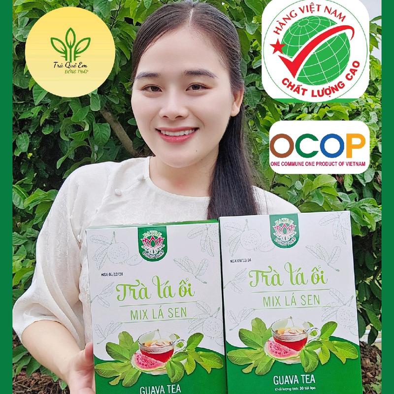 Combo 2 hộp trà lá ổi mix lá sen THẢO SÚN MIỀN TÂY ( 60 túi lọc )
