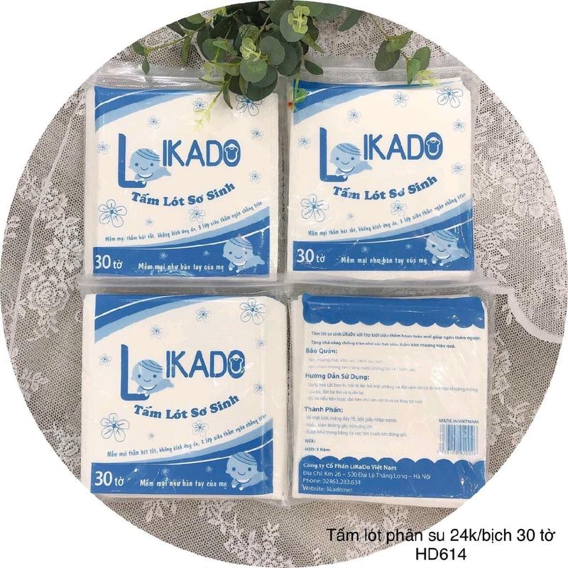 Combo 5 gói lót sơ sinh Likado tặng 1 đôi tất hè cho bé tã giấy Voi