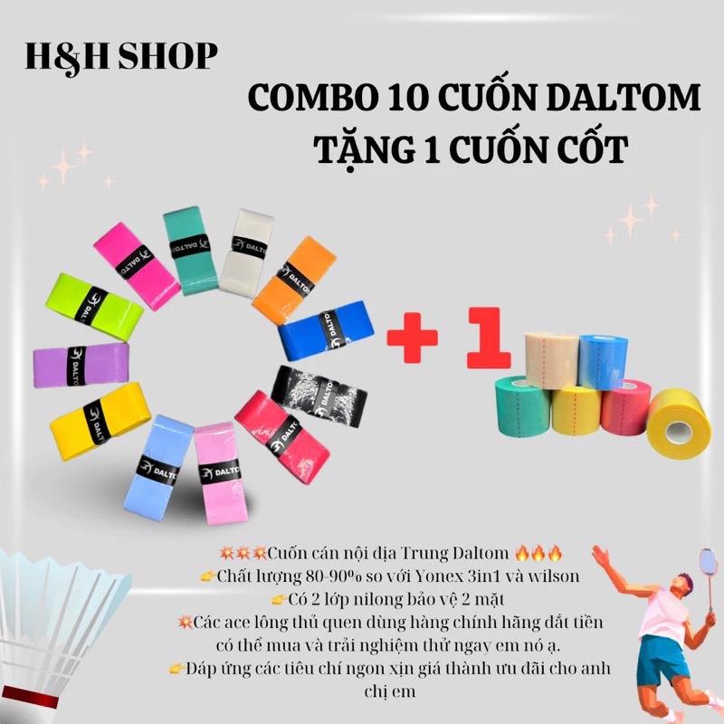 Combo cuốn Daltom từ 10 quấn được tặng kèm 1 côt 7x10 .Cuốn cán cầu lông, tennis, cần câu cá nội địa Trung Daltom sport,băng quấn,thể thao,baminton