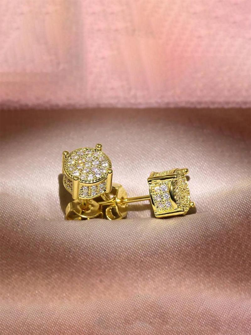 Product Introduction of 925 Sterling Silver Fashion Square Shaped Rhinestone Decorated Earrings, Elegant Jewelry for Party, Daily Clothing Decor for Girl 7