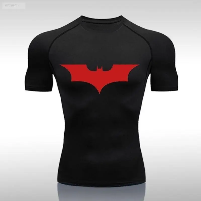 [In Stock] Pure Bat Training Wear 3D Printed Men's and Women's round Neck T-shirt Short Sleeve Custom Workout Elastic Slim Fit Tights Pure Bat Training Suit 3D Printed Men's and Women's round Neck Neckxhxjyn. My