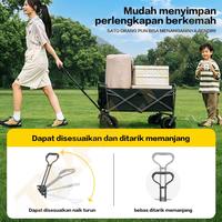 Gambar TrailTop Troli Camping Serbaguna Roda Besar Trolley Lipat Portable Wagon Keranjang Belanja Outdoor - Hitam dari Trailtop MD Kab. Tangerang 2 Tokopedia
