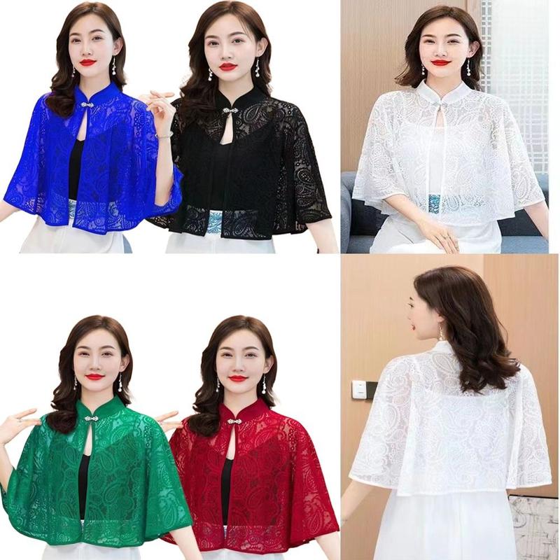 Khăn Choàng Ren Thanh Lịch Và Bảo Vệ Cho Mùa Xuân Và Mùa Hè Kiểu Áo Cardigan Tay Raglan Thích Hợp Cho Cột Sống Cổ Cổ Áo Giả Phụ Kiện Quần Áo Thích Hợp Cho Kimono Áo Cardigan Trang Phục Dạ Hội Buổi Tối Áo Choàng Cho Phụ Nữ Phụ Nữ Và Trẻ Em Gái