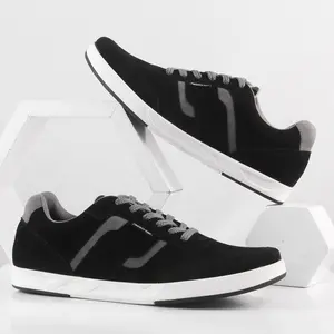 Ns Twenty One Sepatu Pria Sneakers Hitam Kombinasi Abu Simpel Keren Dan Kekinian Casual Shoes Kasual Kerja