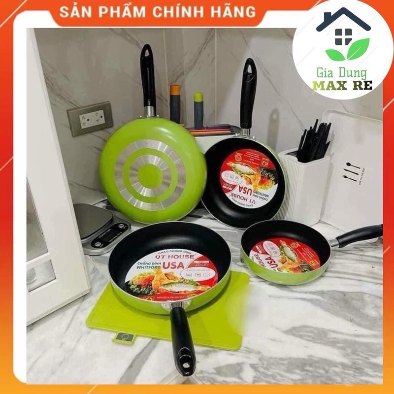 Combo 3 chảo chống dính 20cm -22cm -24cm Bền đẹp.Không dùng cho bếp từ