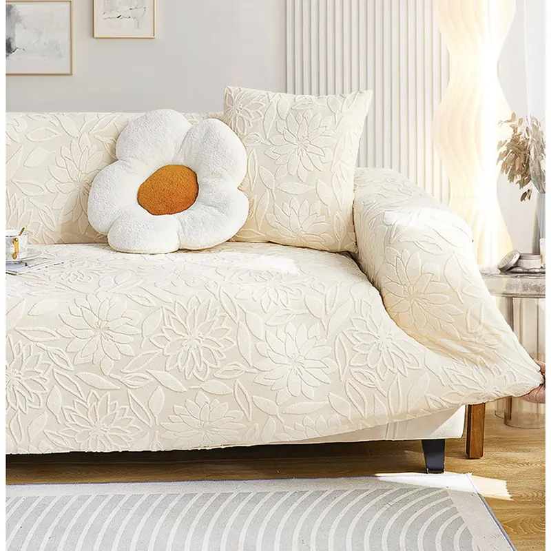 Bọc Ghế Sofa, Chất Liệu Nhung Jacquard, Tất Cả Các Mùa, Chống Mèo Cào, Bọc Trượt, Cho Phòng Khách, Bọc Đi Gác Góc 1 / 2 / 3 / 4 chỗ ngồi 7
