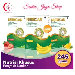 Susu Nutrican 245 gr 245gr Rasa Pisang Jeruk Strawberry Susu Kanker