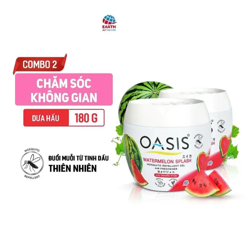 Sáp thơm Oasis Chính Hãng đuổi muỗi 180g - Lan tỏa yêu thương ( nhiều hương thơm ) Dầu Thơm Phòng Dầu Thơm