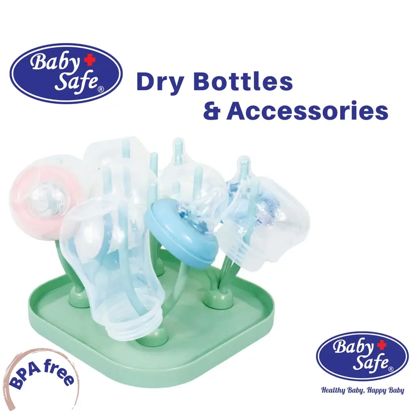 Baby Safe Bottle Rack DR007 [Rak Penyimpanan Botol Bayi] Rak Bayi Blue 1
