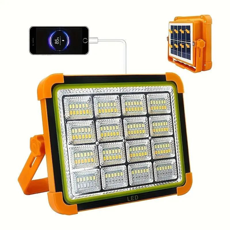 Portable LED Camping Light, Rechargeable Outdoor Handheld Light with 5 Lighting Modes, Long Battery Life Light for Camping, Hiking, Fishing, Exploration