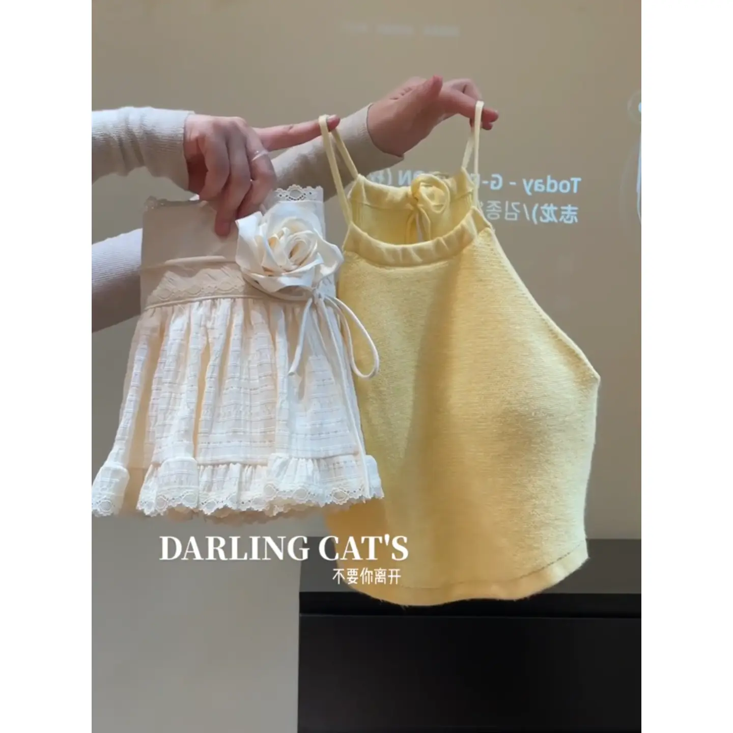 Bộ Đồ Vest Gallus Màu Vàng, Tươi Mới Và Ngọt Ngào, Dành Cho Nữ, Thời Trang Mới Mùa Hè 2024, Chân Váy Cạp Cao Bộ Hai Mảnh