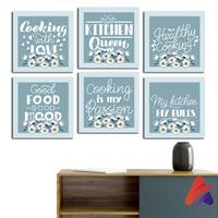 Gambar HIASAN DINDING KITCHEN DAPUR WHITE&BLUE SET ISI 6 (20X20 CM) WALL DECOR DEKORASI KAYU PAJANGAN DINDING POSTER KAYU RUANGAN - SET ISI 6 S31 dari Apolito Kota Malang 5 Tokopedia