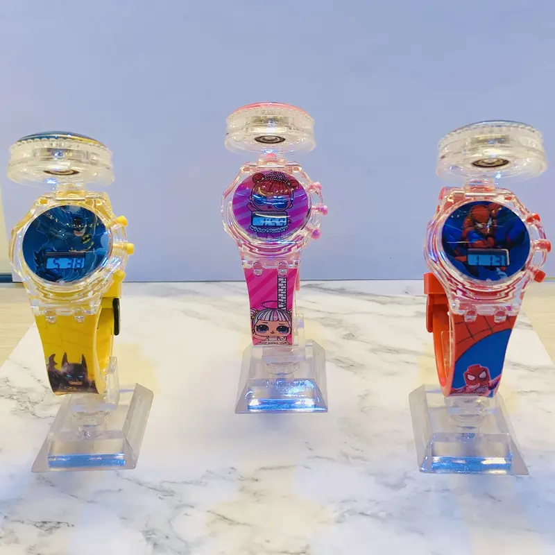 JAM TANGAN ANAK KARAKTER SPINNER A843 LED MUSIK LAMPU UNISEX 3