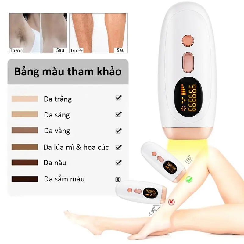 Máy tẩy lông cầm tay IPL TMY-002 hàng chính hãnġ, máy tẩy lông vĩnh viễn toàn thân 2024   Tỉa Lông Women  Máy Cạo Râu Nhổ Lông Cạo Râu Tông Đơ 8