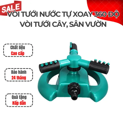 Vòi phun nước tưới cây tự động xoay 360 độ