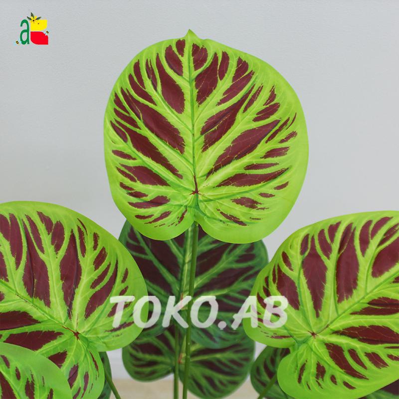 TANAMAN ARTIFICIAL AGLONEMA bunga palsu KELADI DAUN PLASTIK 18 CABANG D18T60 HIASAN RUANG TAMU DEKORASI RUMAH AESTHETIC B8180 5