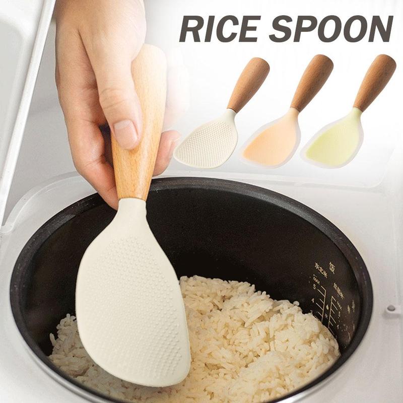 Vertical Silicone Rice Spoon High Temperature Resistant Non-Stick ...