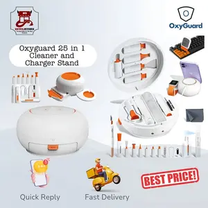 Oxyguard 25 in 1 Cleaning Kit Cleaner Pembersih Laptop Airpods Keyboard With Phone and Smartwatch Charging Stand