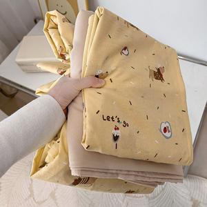 Vỏ Chăn Bông, Chất Liệu Cotton Đã Giặt, Bộ Bốn Món, Siêu Mềm, Phong Cách Giường Chó Hoạt Hình Dễ Thương, Bộ Ba Món, Thích Hợp Cho Giường Ký Túc Xá Sinh Viên invisible  girl  new  suit baloch  o  bevaolop  1 dongho  sieunhan balocho  begai linhbalo