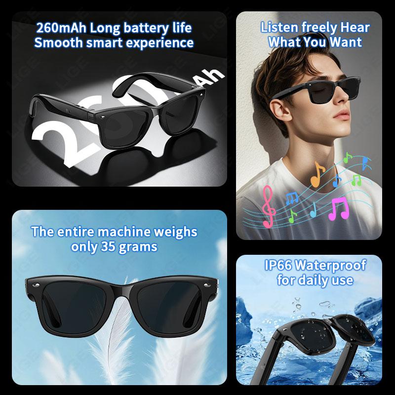 New AI Photography Video Smart Glasses Intelligent Interactive Translation Smart Sunglasses For Google Glasses with camera men - Image 4