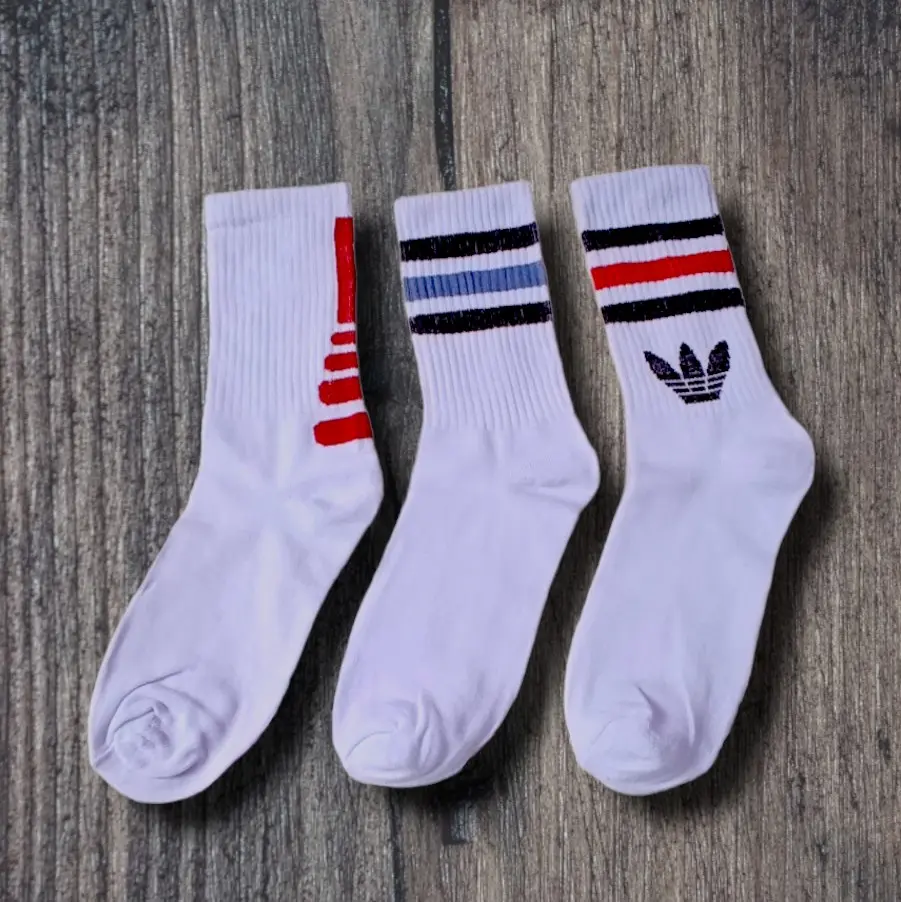 3 Pasang Kaos Kaki Old school/Kaos Kaki Distro Motif Tebal