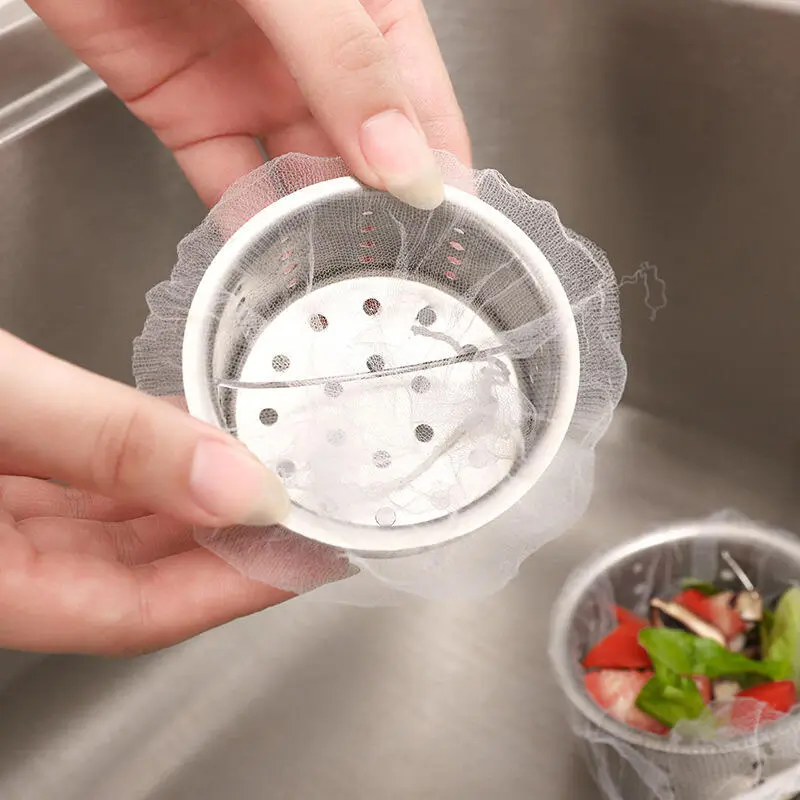 100 kitchen sink filters,  garbage bags, sink leaks, bathroom drain outlets, anti clogging floor drains