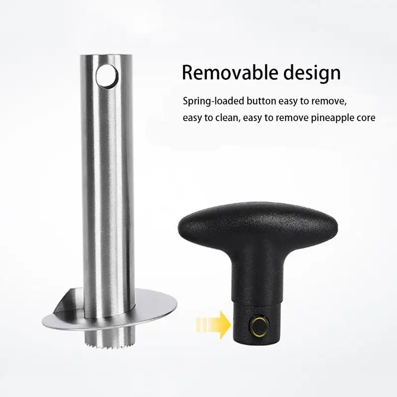 Stainless Steel Pineapple Corer, 1 Count Removable Pineapple Corer, Fruit Core Separator, Pineapple Cutting Tool, Kitchen Utensils & Gadgets 3