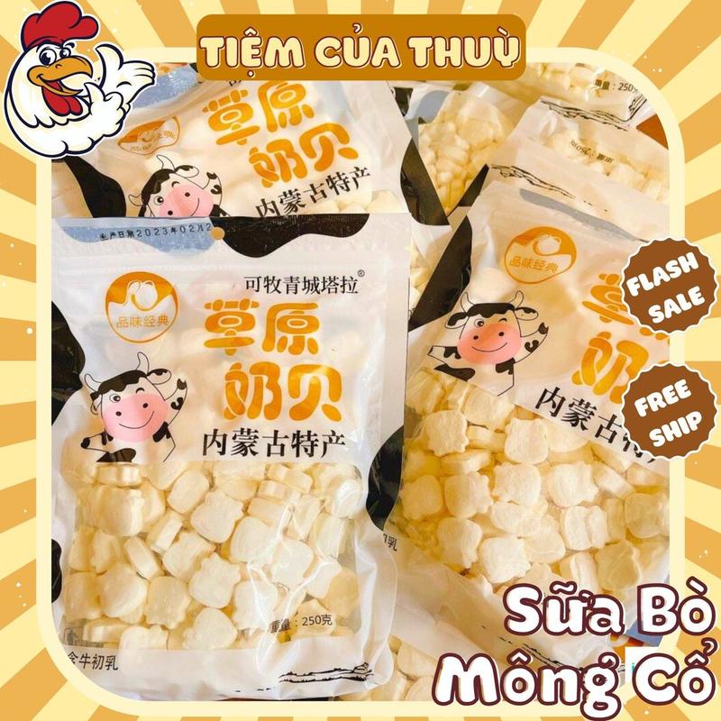  Kẹo Sữa Bò Non Mông Cổ Nén VIên Cực Ngon Gói 250G - 100 Viên đồ ăn vặt nội địa 