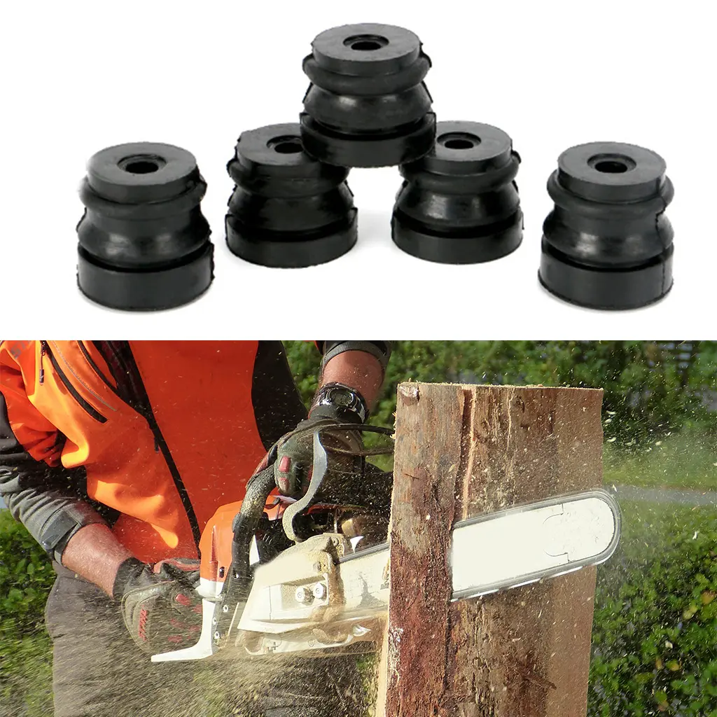 Đệm cao su giảm chấn cưa máy, Bộ 5, Thích hợp cho cưa máy 52 / 58 / 59, Gasoline Chainsaws và cưa xích, Phụ kiện cao su giảm chấn