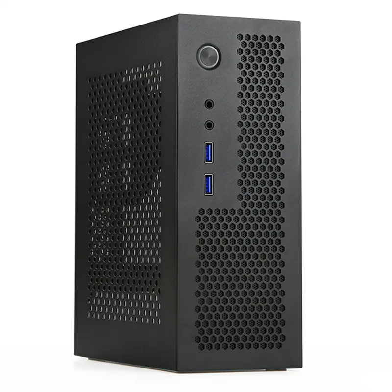 A09 HTPC Computer Case Mini ITX Gaming PC Chassis Desktop Chassis USB3.0 Computer Case Home Computer Case Black