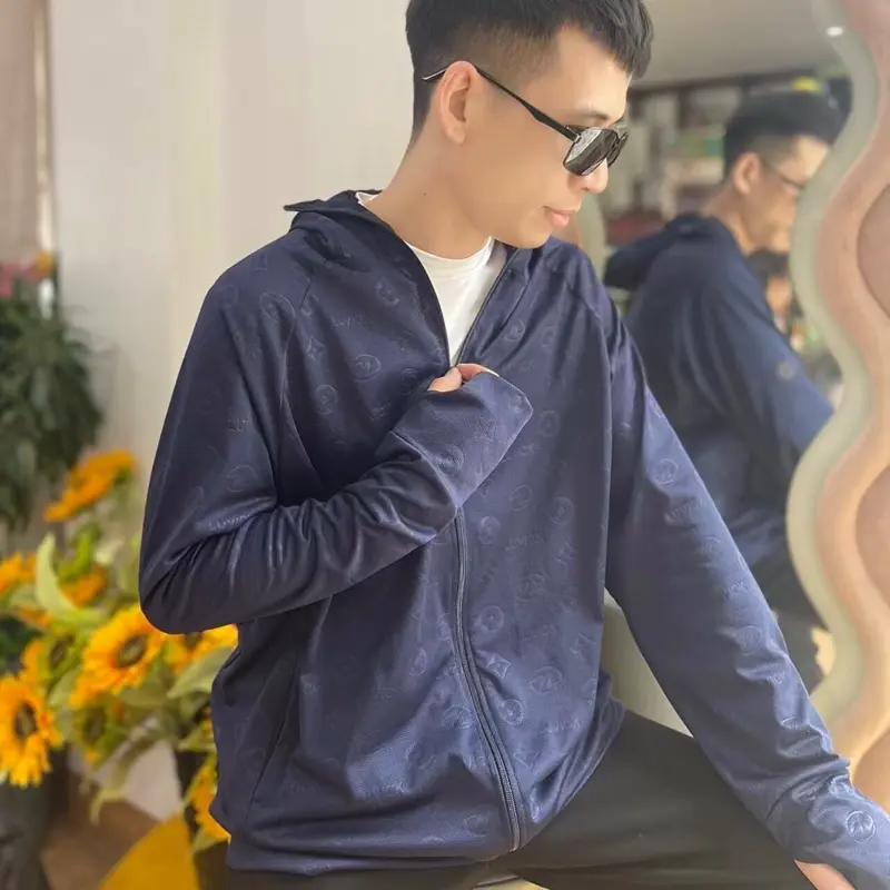 Áo Chống nắng nam nữ in vân nổi  bigsize